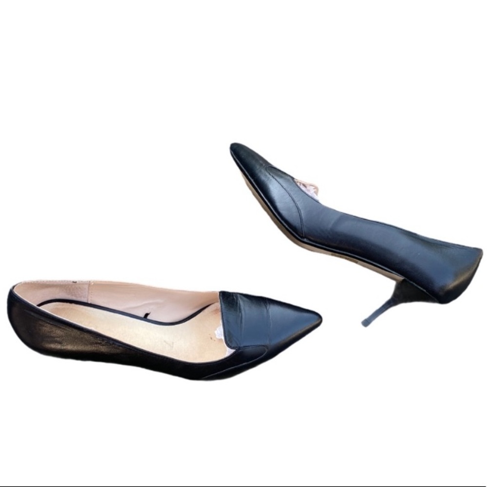 Joe fresh black leather pumps